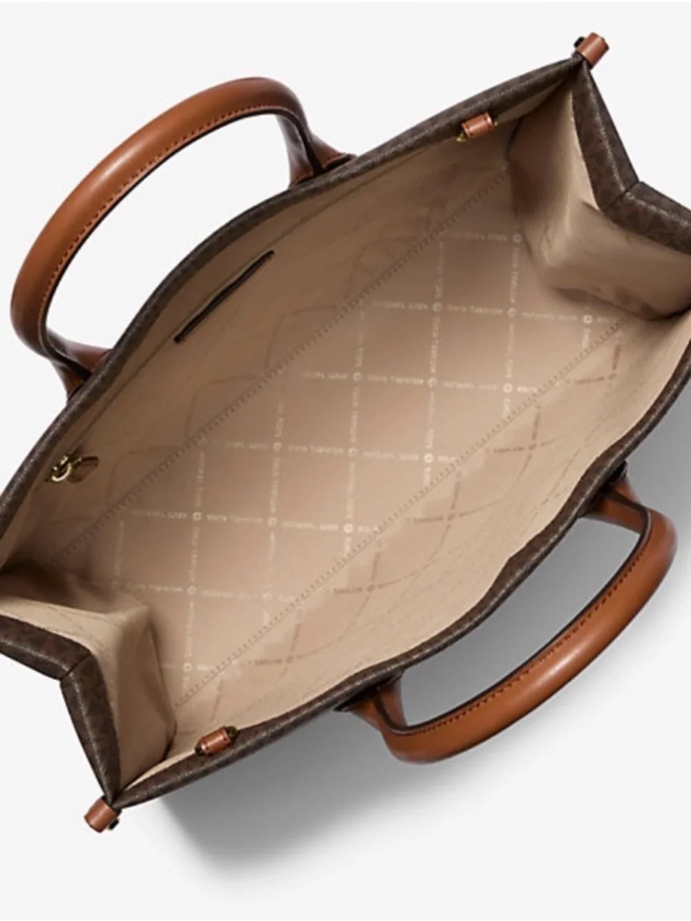 MICHAEL KORS Brown Logo Mirella Tote Crossbody Shoulder Bag